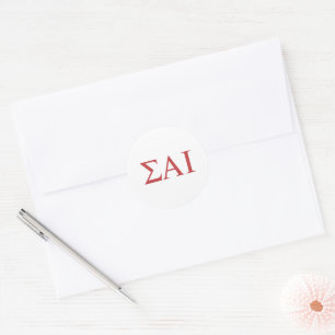 Sigma Alpha Iota Greek Letters Classic Round Sticker