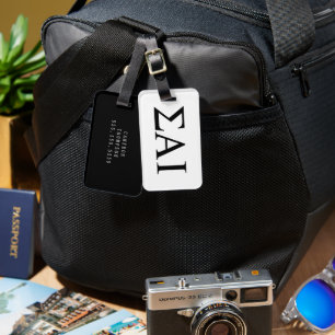 Sigma Alpha Iota Greek Letters Luggage Tag