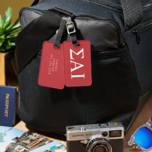 Sigma Alpha Iota Greek Letters Luggage Tag