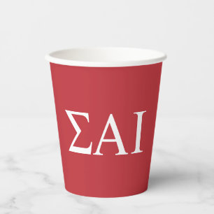 Sigma Alpha Iota Greek Letters Paper Cups