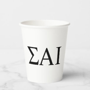 Sigma Alpha Iota Greek Letters Paper Cups