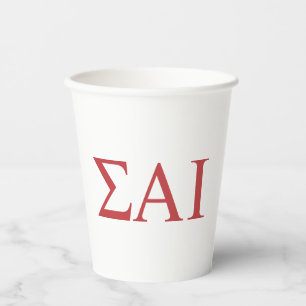 Sigma Alpha Iota Greek Letters Paper Cups