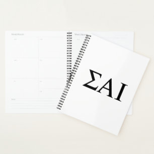 Sigma Alpha Iota Greek Letters Planner