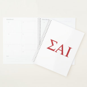 Sigma Alpha Iota Greek Letters Planner