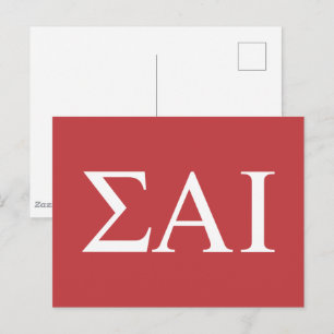 Sigma Alpha Iota Greek Letters Postcard