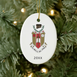 Sigma Alpha Iota Music Fraternity Crest Ceramic Tree Decoration