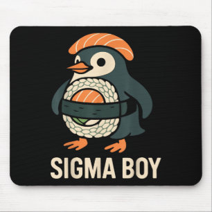 Sigma Boy Italian Brainrot Funny Meme Penguin  Mouse Mat