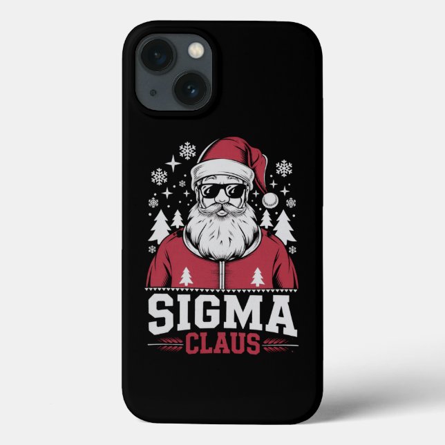Sigma Claus Cool Santa Christmas Rizz Rizzler Meme Case-Mate iPhone Case (Back)