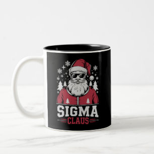 Sigma Claus Cool Santa Christmas Rizz Rizzler Meme Two-Tone Coffee Mug