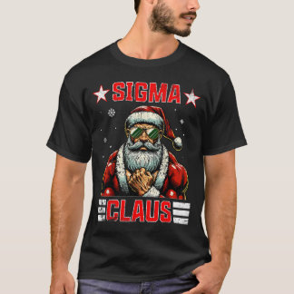 Sigma Claus Funny Christmas Santa Rizz Middle Scho T-Shirt