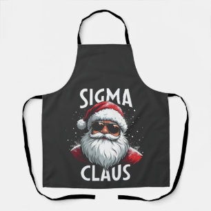 Sigma Claus Funny Gen Alpha Middle School Christma Apron