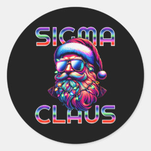 Sigma Claus Funny Santa Christmas Meme Teens Boys Classic Round Sticker