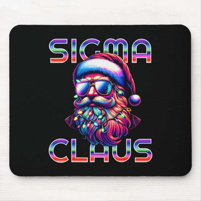 Sigma Claus Funny Santa Christmas Meme Teens Boys  Mouse Mat (Front)