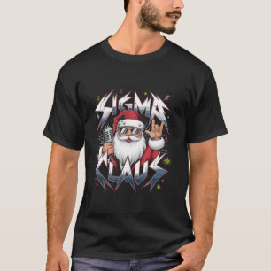 Sigma Claus Rockstar Santa Christmas Rizzler Male  T-Shirt