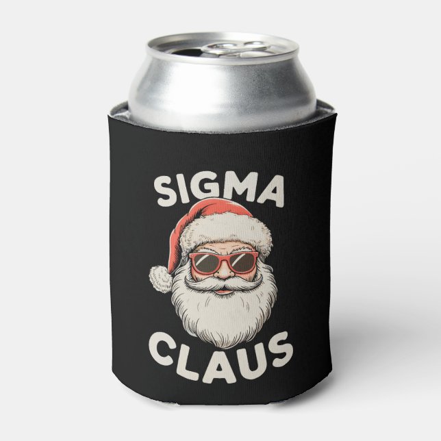 Sigma Claus Santa Christmas Rizz Xmas Holiday Can Cooler (Can Front)