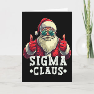 Sigma Claus Santa Funny Christmas Rizz Meme Xmas Card