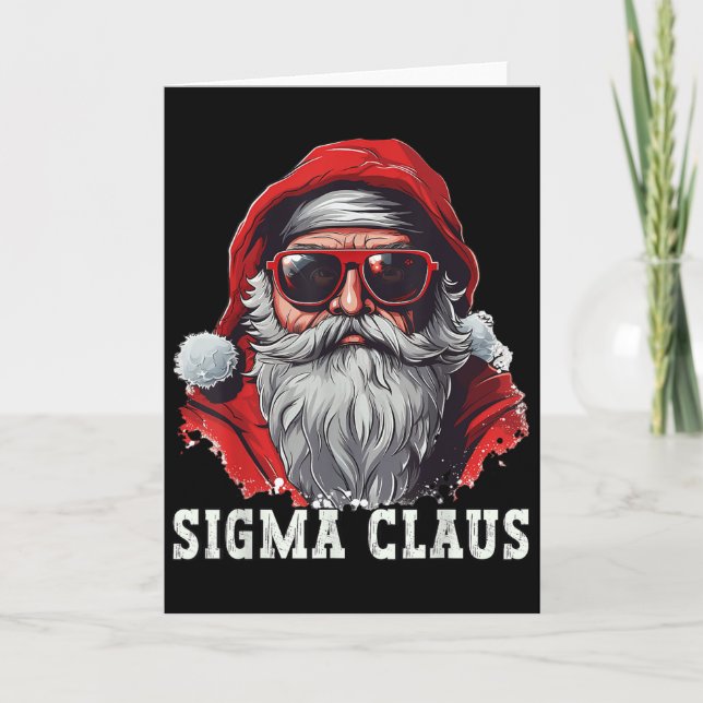 Sigma Claus Santa Funny Christmas Rizz Meme Xmas _ Card (Front)