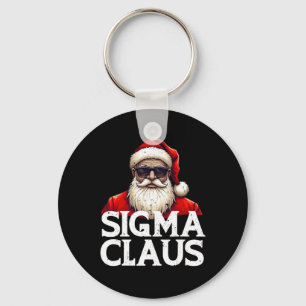 Sigma Claus Santa Funny Christmas Rizz The Rizzler Key Ring