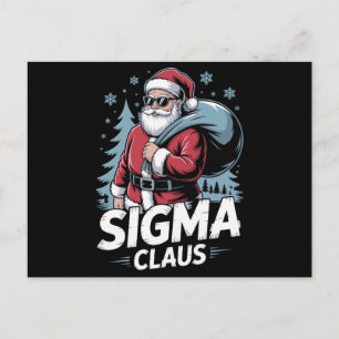 Sigma Claus Santa Sunglasses Christmas Xmas Bag Holiday Postcard