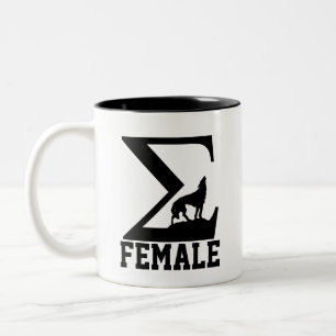 Sigma Female lone wolf Two-Tone Coffee Mug