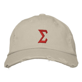 sigma/Greek alpha/diy colour Embroidered Hat