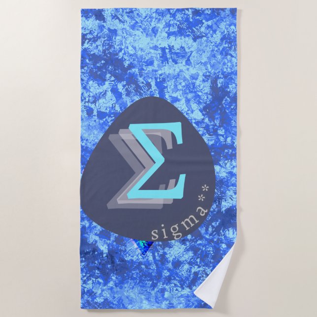 Sigma Greek Monogram Beach Towel (Front)