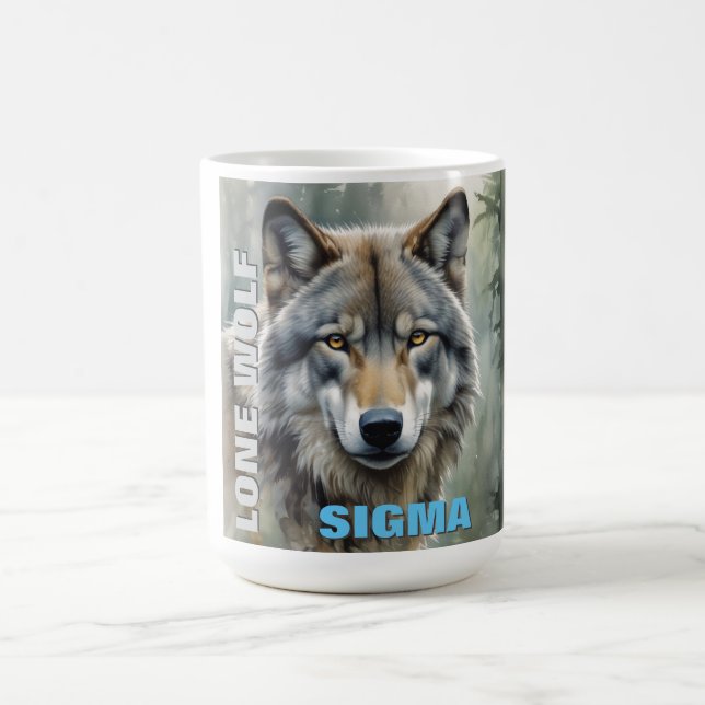 Sigma Male Lone Wolf Coffee Mug (Center)