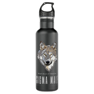 Sigma Male Lone Wolf Loner Meme 710 Ml Water Bottle