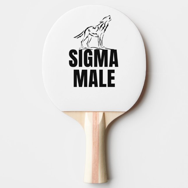 Sigma Male  Lone Wolf   Ping Pong Paddle (Front)