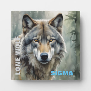 Sigma Male Lone Wolf Plaque