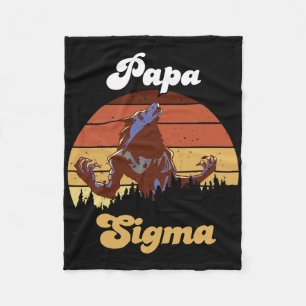 Sigma Papa Wolf Match Tribe Wolves Camping Pack Fa Fleece Blanket