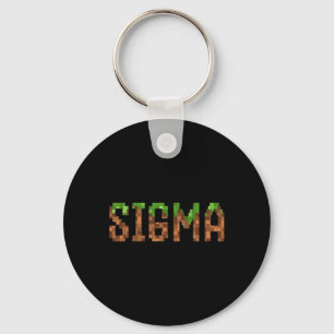 Sigma - Retro Video Game Pixel Art 8-bit Pc Gamer  Key Ring
