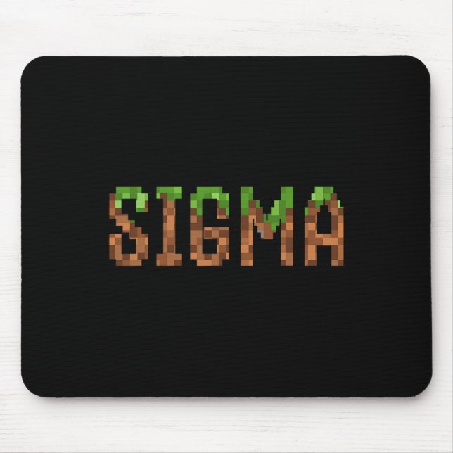 Sigma - Retro Video Game Pixel Art 8-bit Pc Gamer  Mouse Mat (Front)