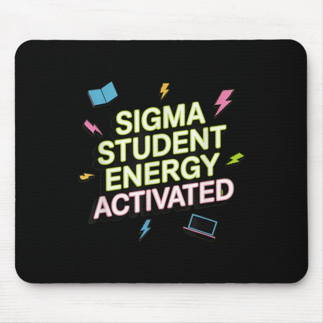 Sigma Student Energy Activated, Back To School, Ge Mouse Mat (Front)