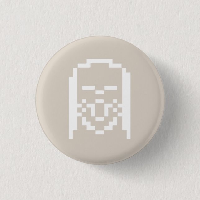 Sigmund, 8 bit front logo 3 cm round badge (Front)