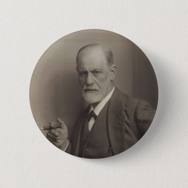 Sigmund Freud 6 Cm Round Badge (Front)