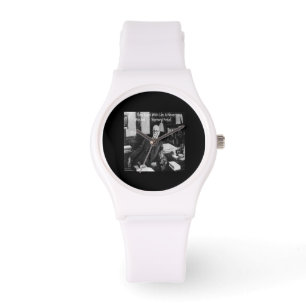 Sigmund Freud & Cat Quote Womens Silicone Watch