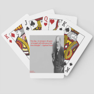 Sigmund Freud Famous "Struggle" Quote Playing Cards