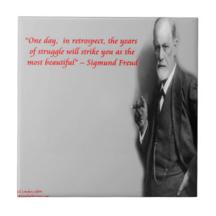 Sigmund Freud Famous "Struggle" Quote Tile