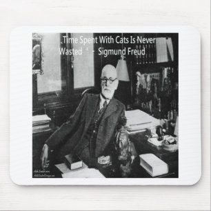 Sigmund Freud In His Office & Funny Cat Quote Mouse Mat