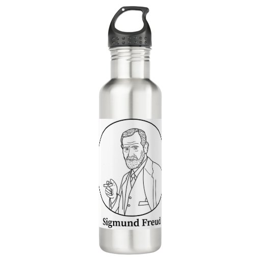 Image of Sigmund Freud Line Portrait 710 Ml Water Bottle