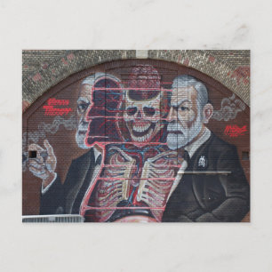 Sigmund Freud Street Art Postcard