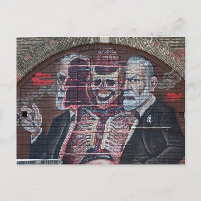 Sigmund Freud Street Art Postcard (Front)