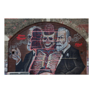 Sigmund Freud Street Art Poster