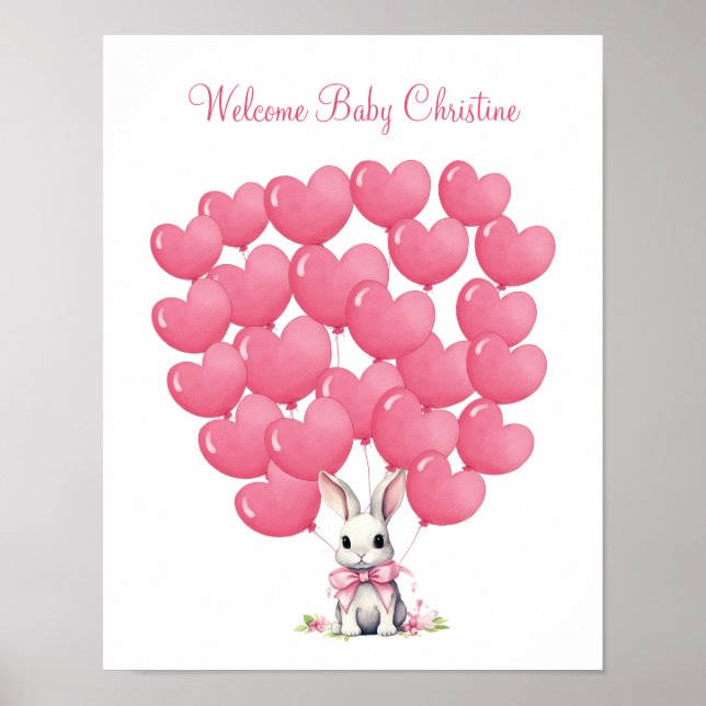 Sign a Balloon, Guest Book Poster, Guestbook (Front)