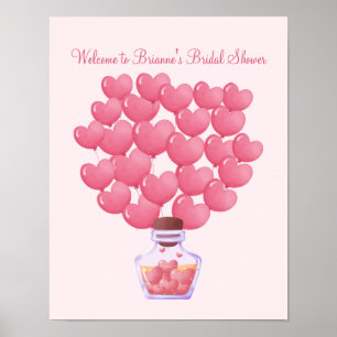 Sign a Balloon Poster, Bride, Baby, Guestbook
