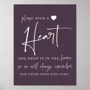 Sign a Heart Wedding Guestbook Sign