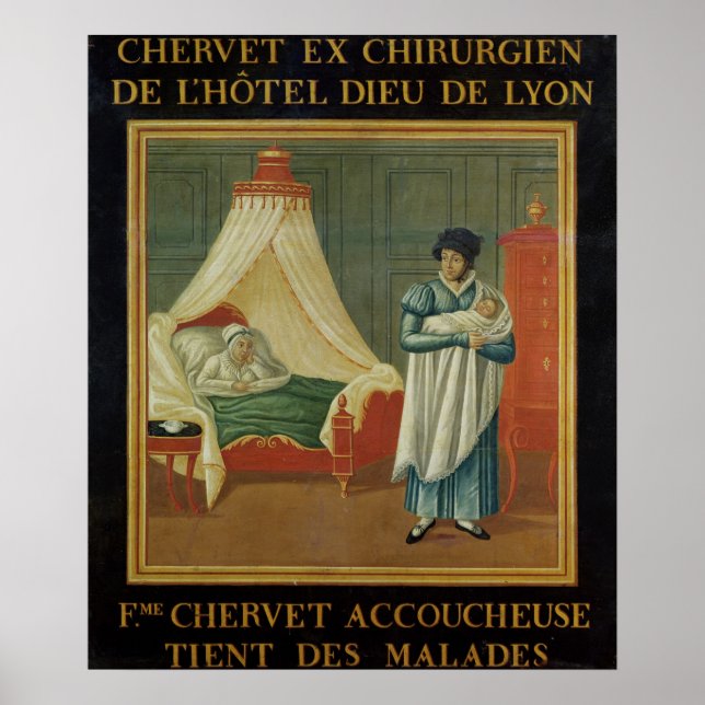 Sign advertising the services of a midwife (Front)