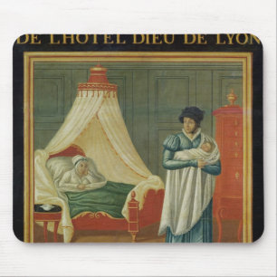 Sign advertising the services of a midwife mouse mat