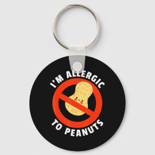 Sign Allergic To Peas I Warning Tag Pea Allergy Key Ring